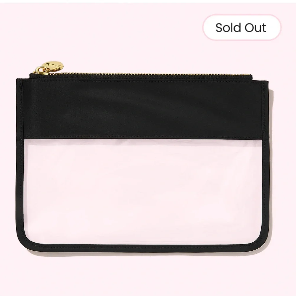 Stoney Clover‎ Clear Black Trim Needle Point Pouch